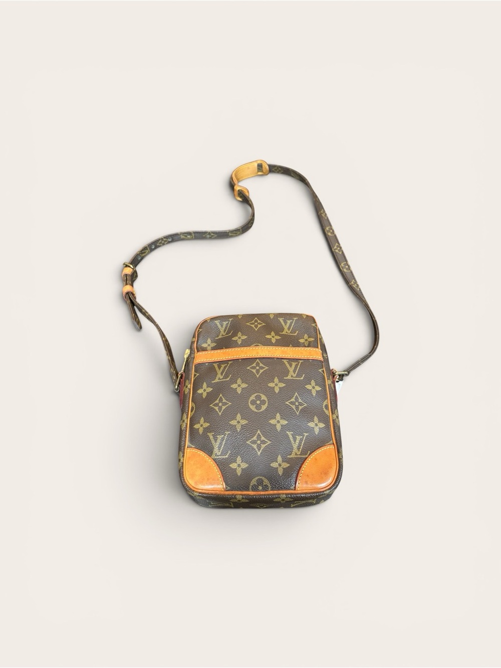 Louis Vuitton Brown Monogram Crossbody with Tan Trim